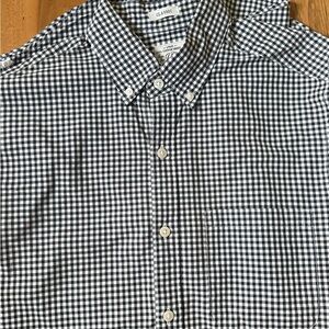 J. Crew Black and White Casual Gingham Shirt
